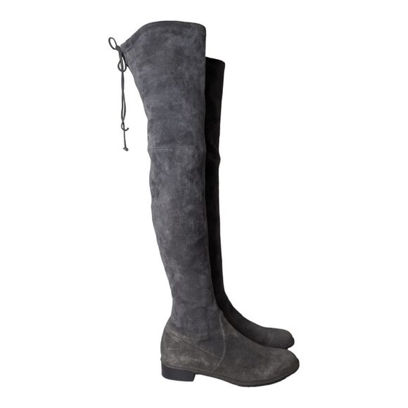 STUART WEITZMAN Lowland Slate Grey Suede Over The Knee Boot Size 9.5M - Picture 3 of 9
